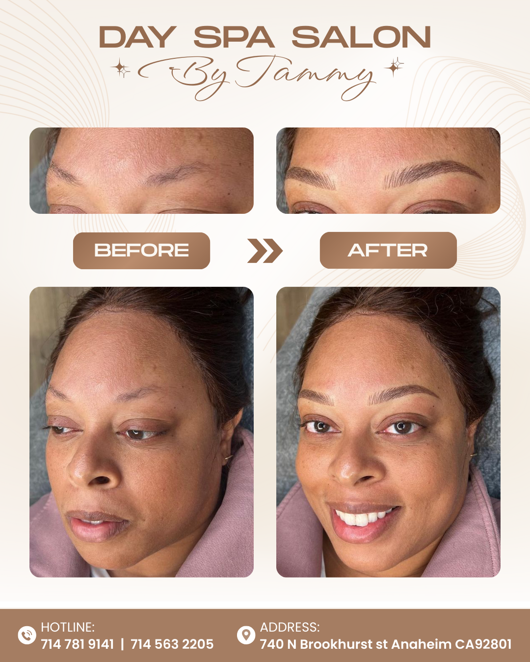 Amazing brow transformation results